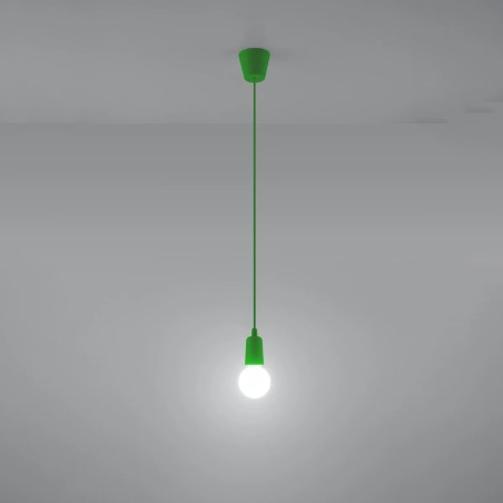 Lámpara colgante Tina verde, 1 luz