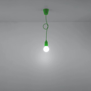 Lámpara colgante Tina verde, 1 luz