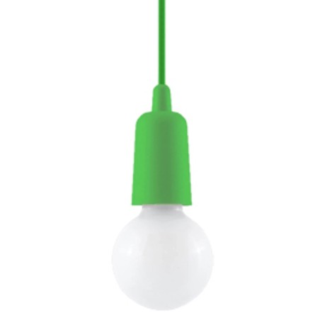 Lámpara colgante Tina verde, 1 luz