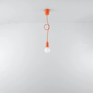 Lámpara colgante Tina naranja, 1 luz