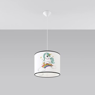 Lámpara colgante infantil Unicornio 30