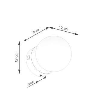 Aplique de pared Vaba blanco, 1 luz