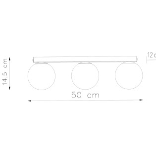 Regleta Eaus blanco, 3 luces