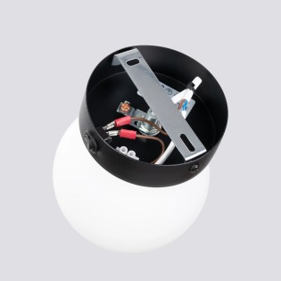 Aplique de pared Vaba negro, 1 luz