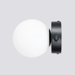 Aplique de pared Vaba negro, 1 luz