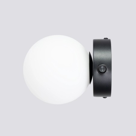 Aplique de pared Vaba negro, 1 luz
