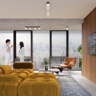 Regleta Eaus negro, 6 luces