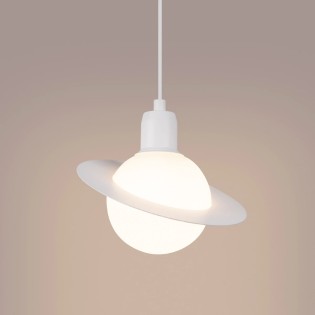 Lámpara colgante Rena blanco, 1 luz