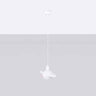 Lámpara colgante Rena blanco, 1 luz