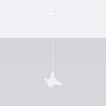 Lámpara colgante Rena blanco, 1 luz
