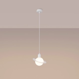 Lámpara colgante Rena blanco, 1 luz