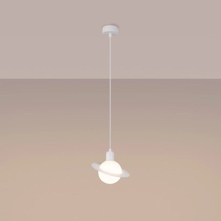 Lámpara colgante Rena blanco, 1 luz