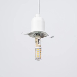 Lámpara colgante Rena blanco, 3 luces