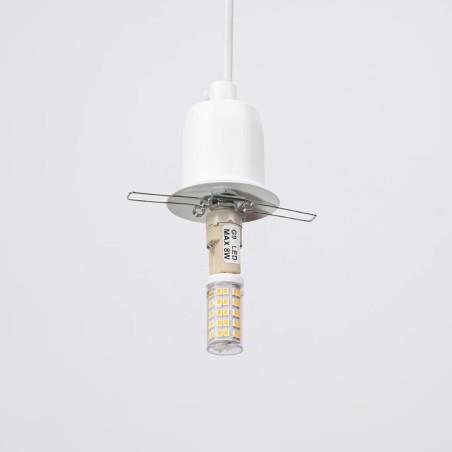 Lámpara colgante Rena blanco, 3 luces