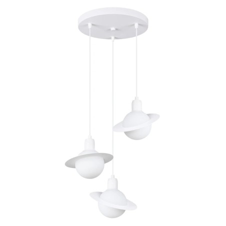 Lámpara colgante Rena blanco, 3 luces