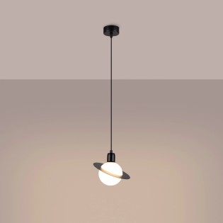 Lámpara colgante Rena negro, 1 luz