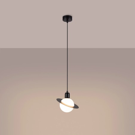 Lámpara colgante Rena negro, 1 luz