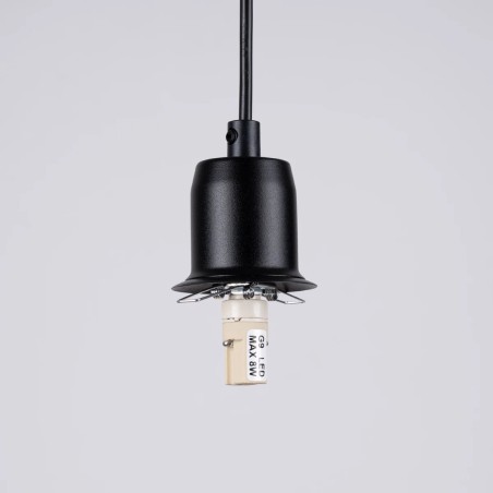 Lámpara colgante Rena negro, 1 luz