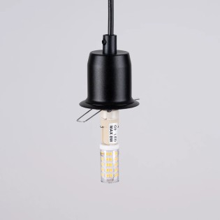 Lámpara colgante Rena negro, 1 luz