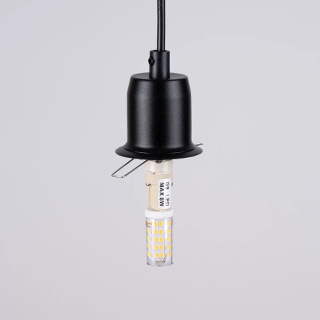 Lámpara colgante Rena negro, 1 luz