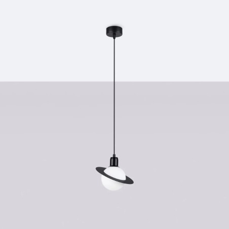 Lámpara colgante Rena negro, 1 luz