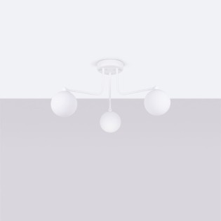 Lámpara Cumo blanco, 3 luces