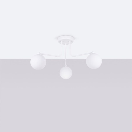 Lámpara Cumo blanco, 3 luces