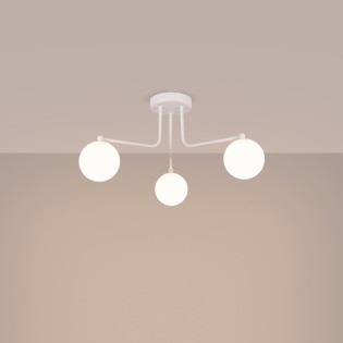 Lámpara Cumo blanco, 3 luces