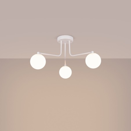 Lámpara Cumo blanco, 3 luces