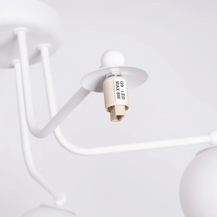 Lámpara Cumo blanco, 5 luces