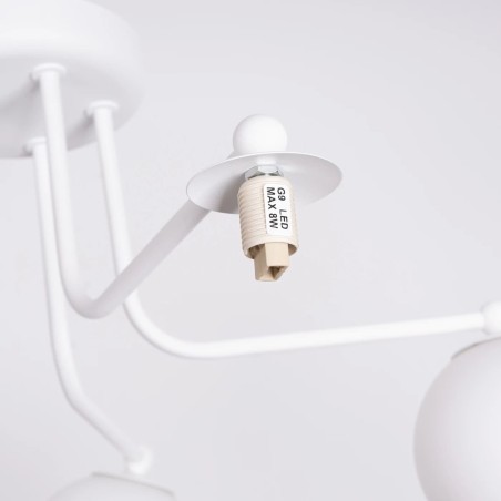 Lámpara Cumo blanco, 5 luces