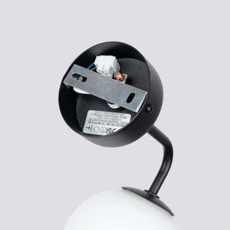 Aplique de pared Cumo negro, 1 luz