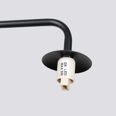 Aplique de pared Cumo negro, 1 luz