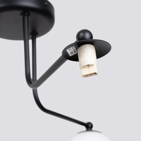 Lámpara Cumo negro, 3 luces