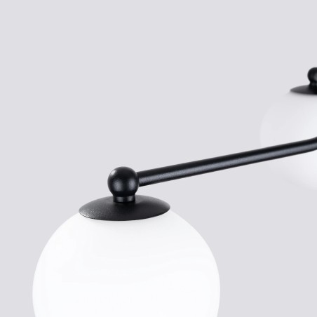 Lámpara Cumo negro, 3 luces