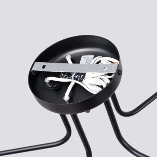 Lámpara Cumo negro, 5 luces