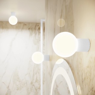 Aplique de pared Mido blanco