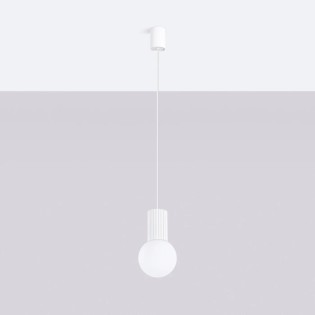 Lámpara colgante Mido blanco, 1 luz