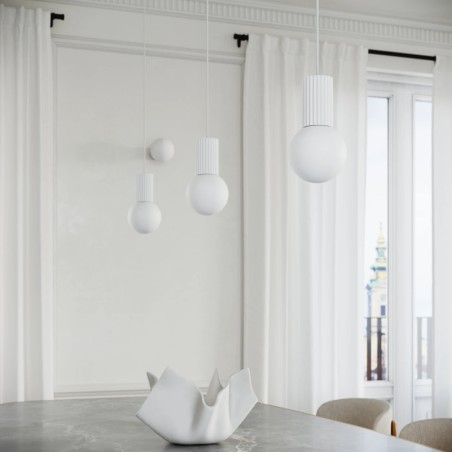 Lámpara colgante Mido blanco, 1 luz