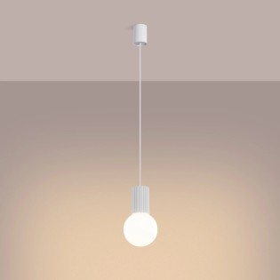 Lámpara colgante Mido blanco, 1 luz