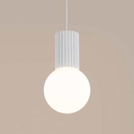 Lámpara colgante Mido blanco, 1 luz