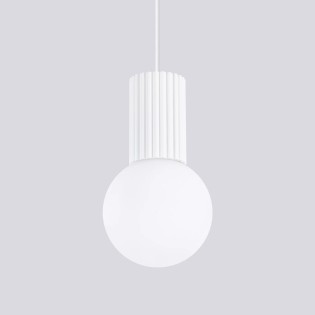 Lámpara colgante Mido blanco, 1 luz