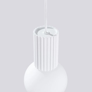 Lámpara colgante Mido blanco, 1 luz