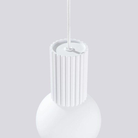Lámpara colgante Mido blanco, 1 luz