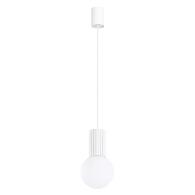 Lámpara colgante Mido blanco, 1 luz