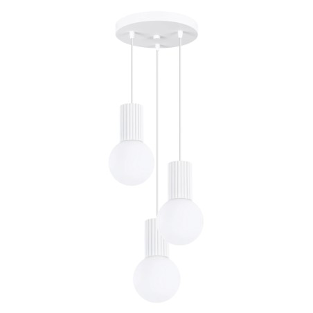 Lámpara colgante Mido blanco, 3 luces