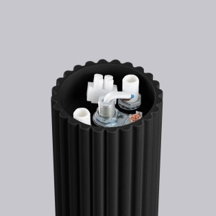 Foco de superficie Mido negro