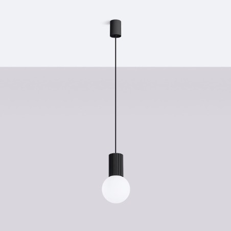 Lámpara colgante Mido negro, 1 luz