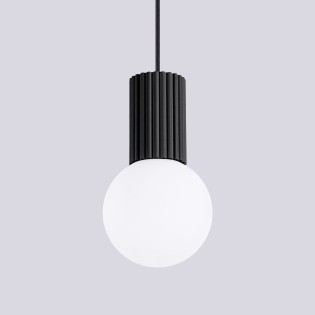 Lámpara colgante Mido negro, 1 luz