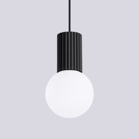Lámpara colgante Mido negro, 1 luz